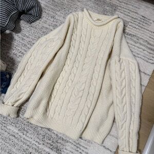 Cozy Cream Cable Knit Sweater